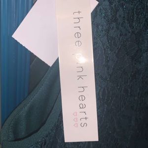 Green knee high dress with lace  back